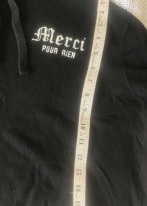 Bershka Black Merci Hoodie