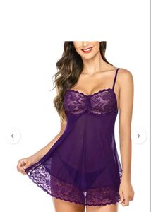 Purple Lace Babydoll