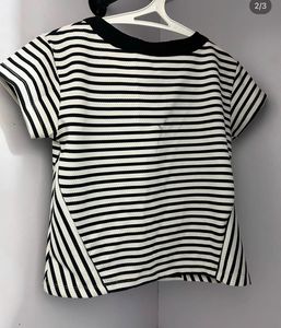 Nuon Striped Lace-Up T-Shirt