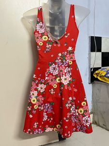 Pintrest Red Floral Sundress