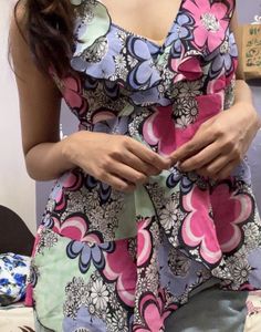 Floral Ruffle Tank Top