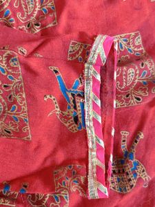 Red Printed Kurta Dress