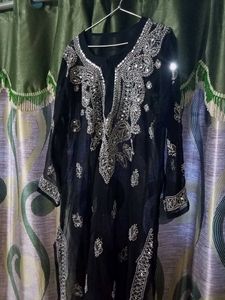 Elegant Black Chikankari Kurta