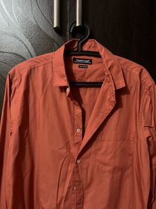 Dennis Lingwood Orange Cotton Shirt - Medium