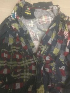 Coral Plaid Shirt