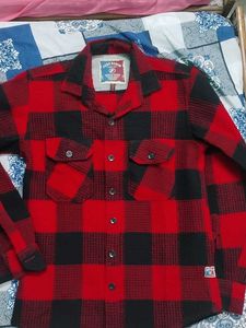 Yubs Denim Red Buffalo Plaid Shirt