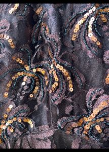 Ethnic Embroidery Sequence Gown