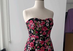 Floral Strapless Mini Dress