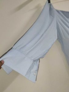 Light Blue Button-Down Top