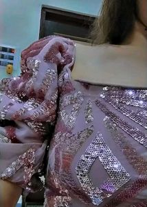 Lilac Sequin Top Maxi Dress