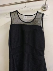 Sheer Panel Mini Dress