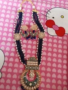 Elegant Blue & Gold Jewelry Set