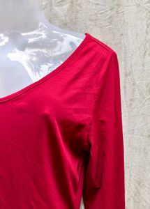 Red One-Shoulder Top