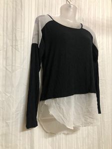 A.N.A Black Long Sleeve Top