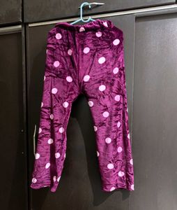 Purple Polka Dot Top n bottom set