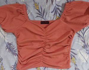 Pink Ruched Top