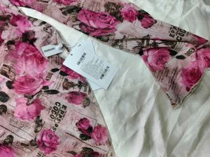 Floral & Newsprint Blouse