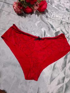 Imported Red Panties With Small Daimonds