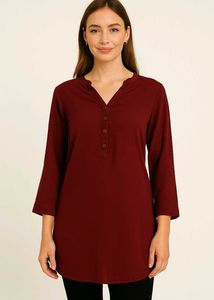 Red 3/4 Sleeve Top