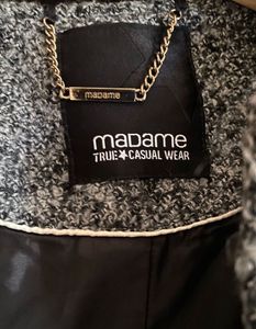 Tweed Zip-Detail Jacket - by Madame