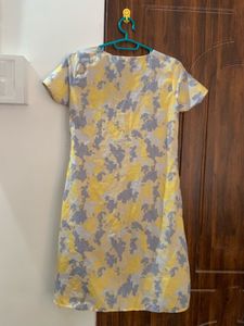 Yellow Camo Print Dress