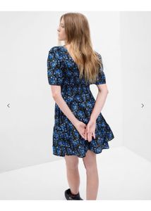 GAP Floral Print Fit And Flare Dress