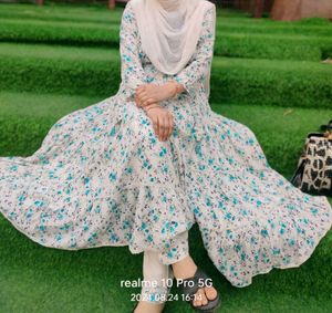Long Frock With Bottom Dupatta