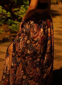 Kalamkari print maxi skirt by Taavi
