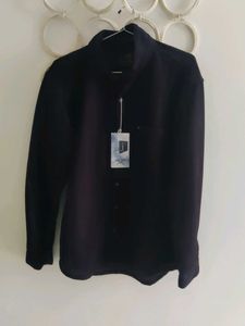 Black Unisex Corduroy Shirt.