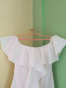 White Ruffle Dress