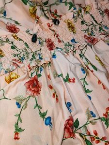 Floral Smocked Crop Top