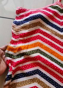 Colorful Chevron Sundress/ Multicolour Kurthi