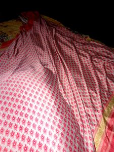 beautifull satin silk uniform saree