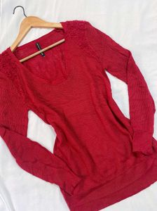 Pinterest Red Hot V-Neck Top A