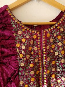 Royal Velvet Heavy Embroidery Kurta Set