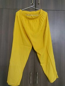 Mustard Yellow Kurta Pant Set With Hand Embroidery