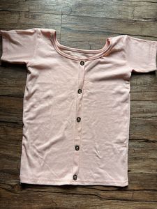 Peach Ribbed  Top