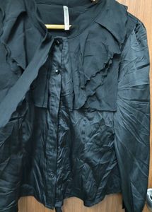 Black Korean Shirt For Ladies