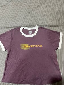 Mauve Colour Levis Crop Top