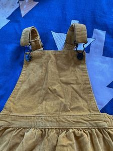 Cute Mustard Corduroy Jumper Dress