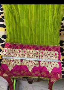 Pink Green Anarkali Kurta Set