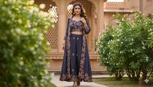 Elegant Floral Palazzo Set