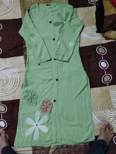 Pishta Green Straight Kurta For Women