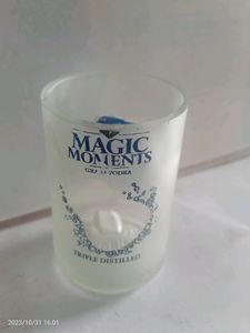 Hand made beautiful glass upcycled from vodka bott