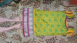 Yellow Printed Kurta