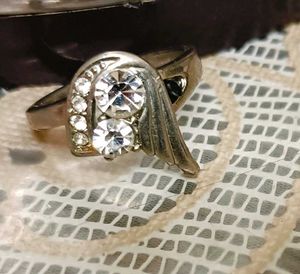 Silver Ring With White Stones