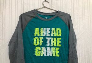 Athletic Sea Green Long Sleeve T Shirt
