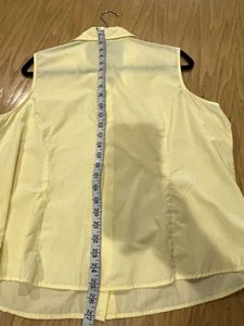 Basic Editions Shirt Top Women&#39;s Size XL Yellow