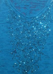 blue Faded Glory tank top with sequin