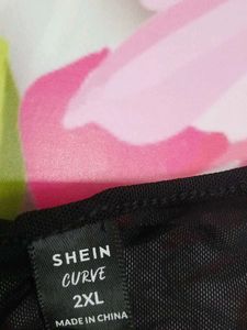 (1300)Colorful Sheer Patchwork Top